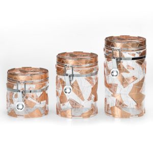 HNA EX-01-A rose gold Canister with crack finish