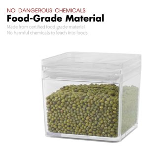 HNA - Product Category - Canister Set - Clear - CASQ-01- Square Storage Containers - Food Grade
