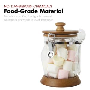 food grade acrylic-HNA wooden top and bottom canister