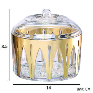HNA - Display Holder - HY-090P HY-090P-1 Candy Bowl with Lid - Dimensions