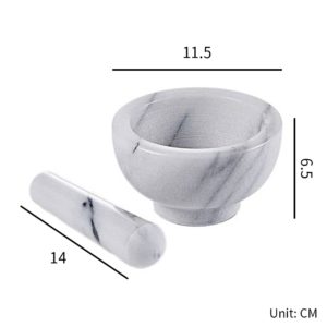 HNA - Marble - MB-21WT Mortar and Pestle Set - Dimension