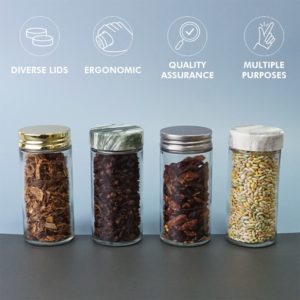 features-HNA round cylinder glass spice jars-3