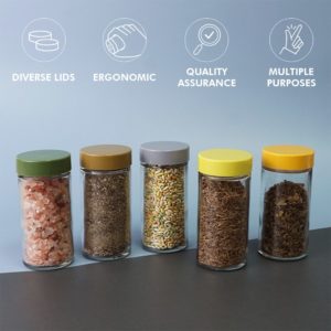 features-HNA round cylinder glass spice jars-4