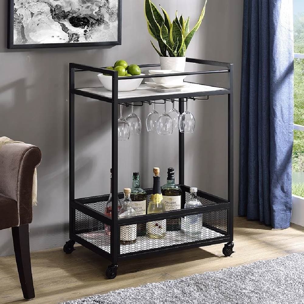 HNA-Trolley Cart and Table-HTR-206 Wine Bar Cart-lifestyle
